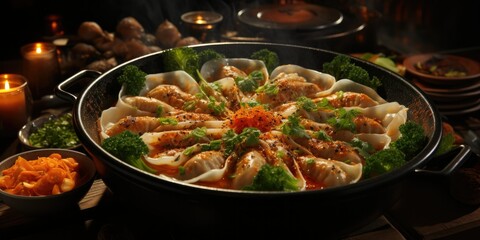Klimppisoppa Culinary Warmth, A Visual Symphony of Dumpling Soup Delight, Capturing Traditional Flavors in Every Spoonful. 