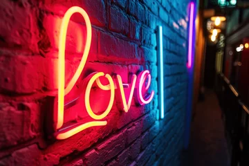 Wort "Love" als Neonlicht an einer Hauswand © Jürgen Fälchle