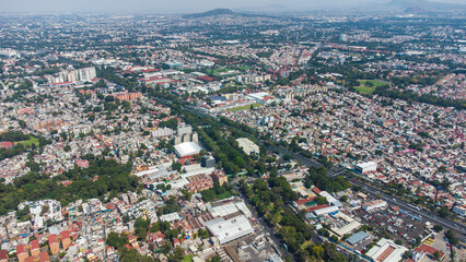 aerial view of the mexico city cdmx