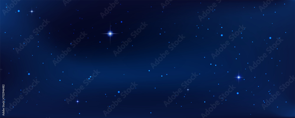 Wall mural concept of web banner. magic color galaxy. horizontal space background with realistic nebula, stardu