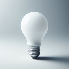 white light bulb on white background

