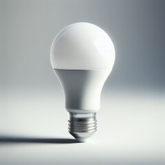 white light bulb on white background

