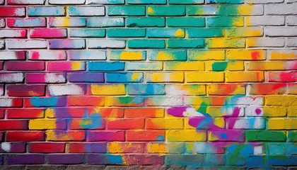 Papier Peint photo Graffiti Brick wall texture background