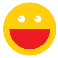 Fototapeta premium Cheerful Smiley Face Icons in Flat Style