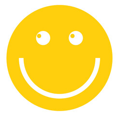 Cheerful Smiley Face Icons in Flat Style