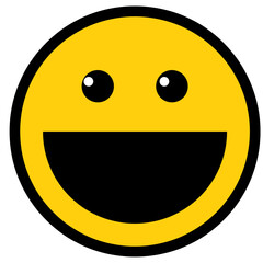 Fototapeta premium Cheerful Smiley Face Icons in Flat Style