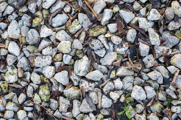 Detail of white and gray large stone floor background texture