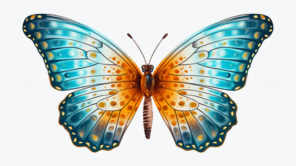 A butterfly that is colorful and elegant isolated