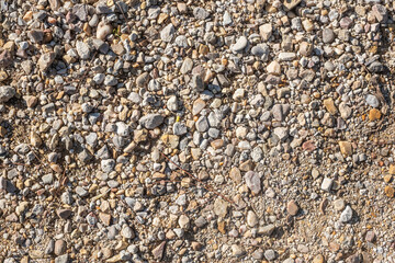 Detail of ground texture background with small stones