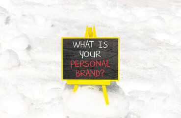 What is your personal brand symbol. Concept words What is your personal brand on beautiful...