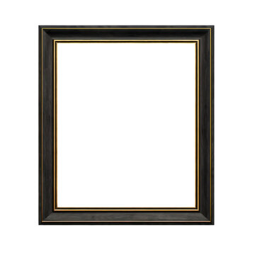 Mockup of a black wooden picture frame