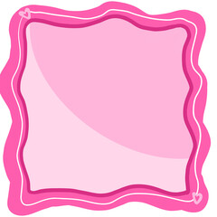 pink frame with hearts