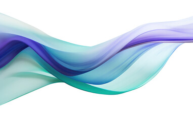 Ethereal blend of blue and green abstract blooming shape