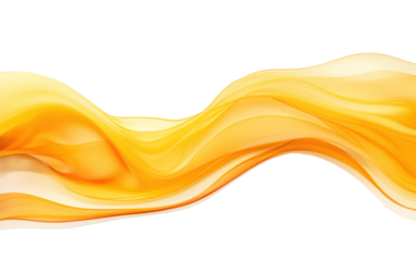 Ethereal blend of yellow and orange abstract blooming shape