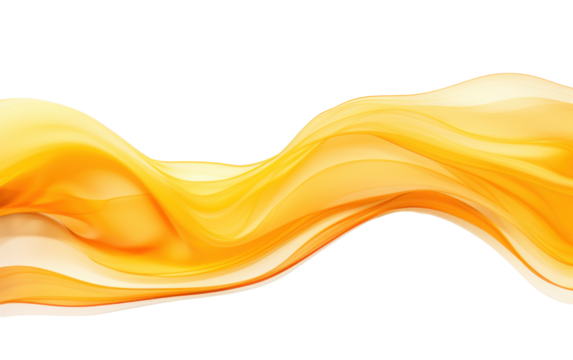 Ethereal blend of yellow and orange abstract blooming shape