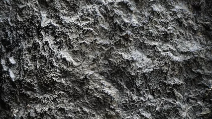 Fotobehang Empty grey grain stone wall on cave for abstract  background and texture. beautiful patterns, space for work, banner, wallpaper close up. © surasak