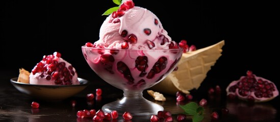 Ice cream made from pomegranate.