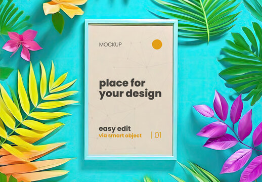 Handmade Creative Vertical Frame Mockup 13