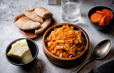 Sauted cabbage in a bowl