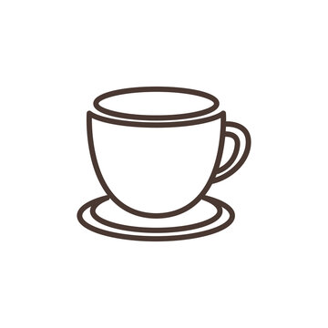 minimal cup drink logo design vector image
