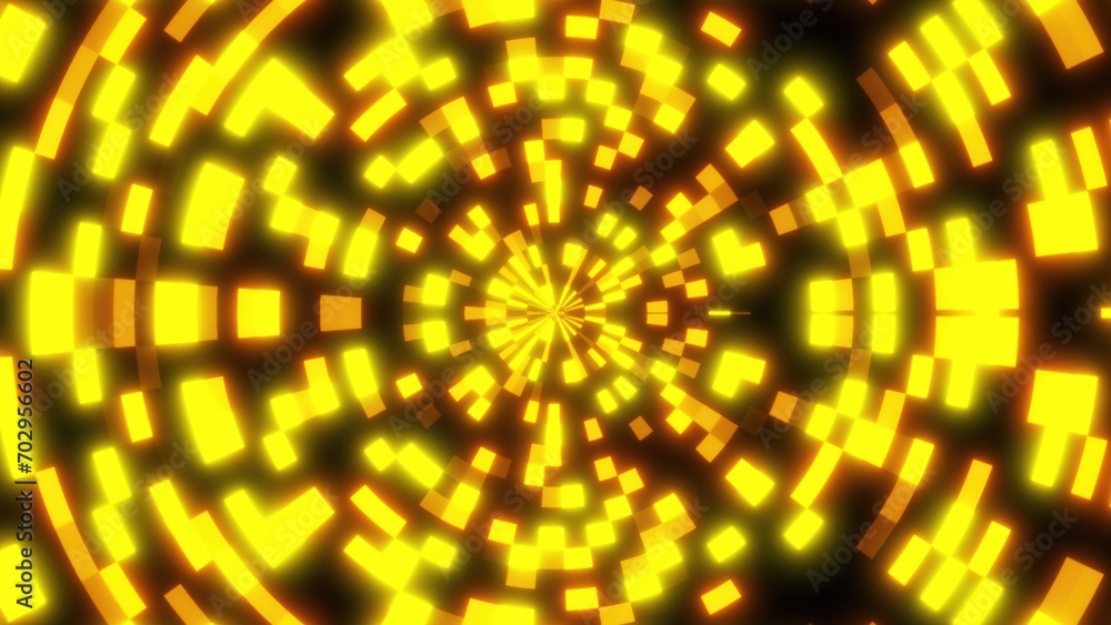 Poster radial neon technology. computer generated 3d render
