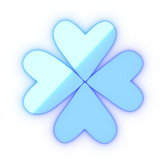 Bright clover on the white background.