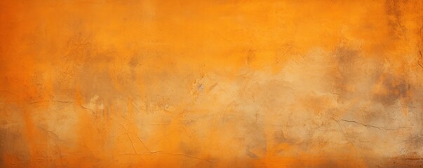 Orange background on cement floor texture 