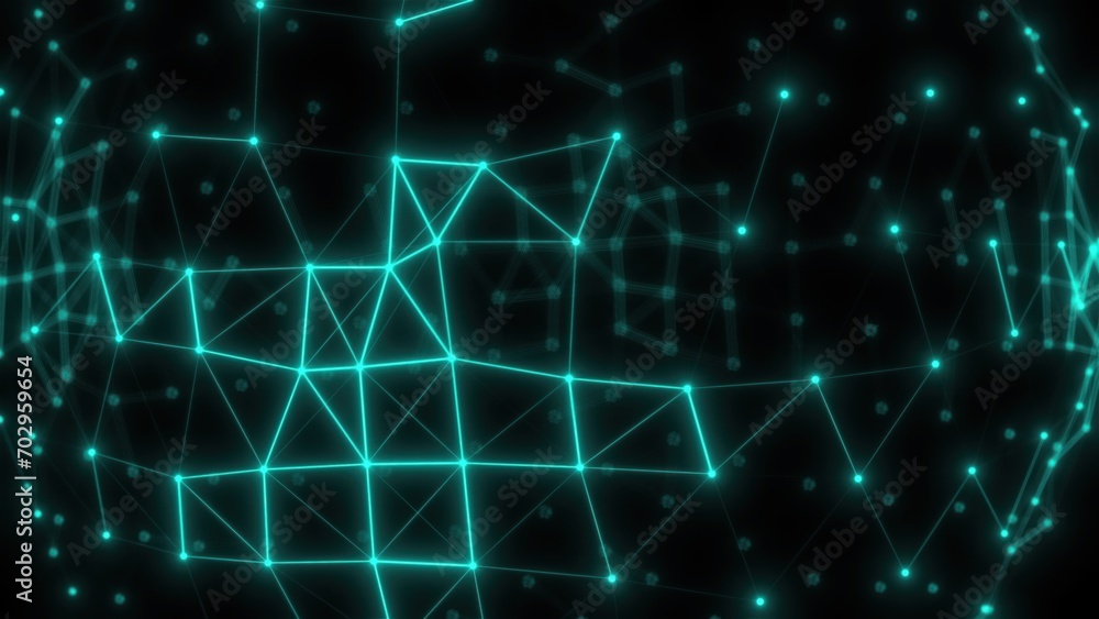 Poster connection dots sphere. computer generated 3d render