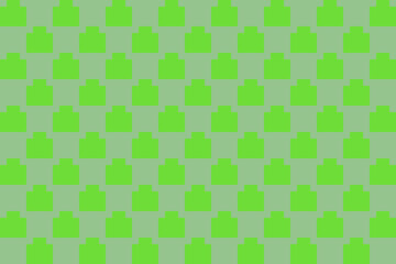 Green shapes pattern on dull green background