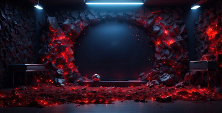 A modern YouTube studio.