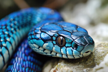 Fototapeta premium Sleek Blue Dalmatian Snake