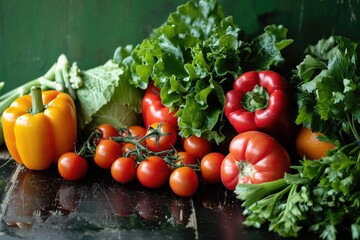 An array of vibrant, nutrient-rich vegetables, including juicy cherry and plum tomatoes, showcase the beauty and benefits of whole, plant-based foods