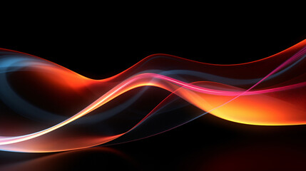 Abstract twisted light trail dynamic shape