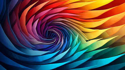 An abstract colored spiral pattern in the style