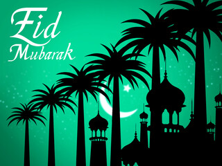 Eid Mubarak decorative graphic design