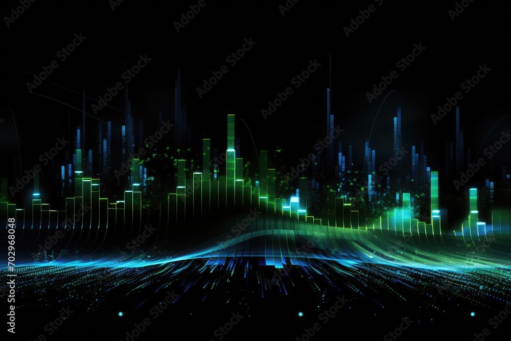 Poster futuristic technology wave background. hi-tech circuit board illustration, modern technology wallpap