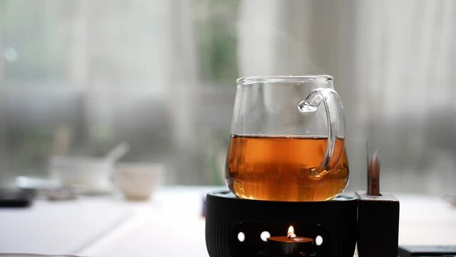 glass of hot tea