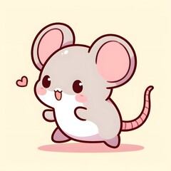 Naklejka premium happy mouse