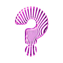 White symbol with ultra thin purple straps