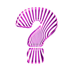 White symbol with ultra thin purple straps