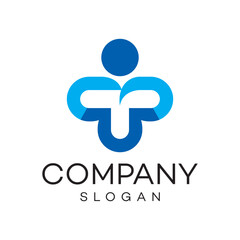 People health and medical logo design timeless emblem brand identity logotype abstract minimalist monogram typography vector logo