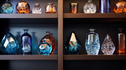 Luxurious Crystal Glassware Presentation, Merging Elegance with Sophistication