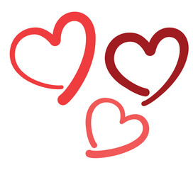 Red Love Hearts Valentine's Day