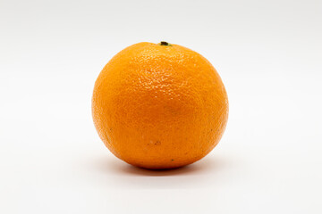Closeup of a tangerine on a white background