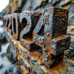 Icon Image 2024 in Iron and Mud Wallpaper Background Brainstorming Illustration Graphic Digital Art Magazine Poster Cover