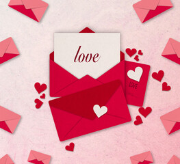 envelope with hearts