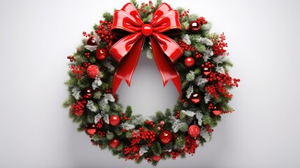 Fototapeta na wymiar amazing winter Christmas wreath