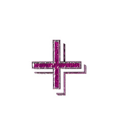 Fototapeta premium Purple symbol in a silver frame