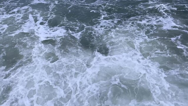 Waves in the ocean, panoramic view