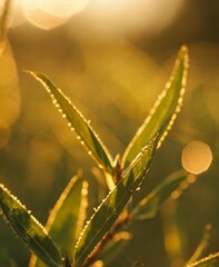Field at golden hour background